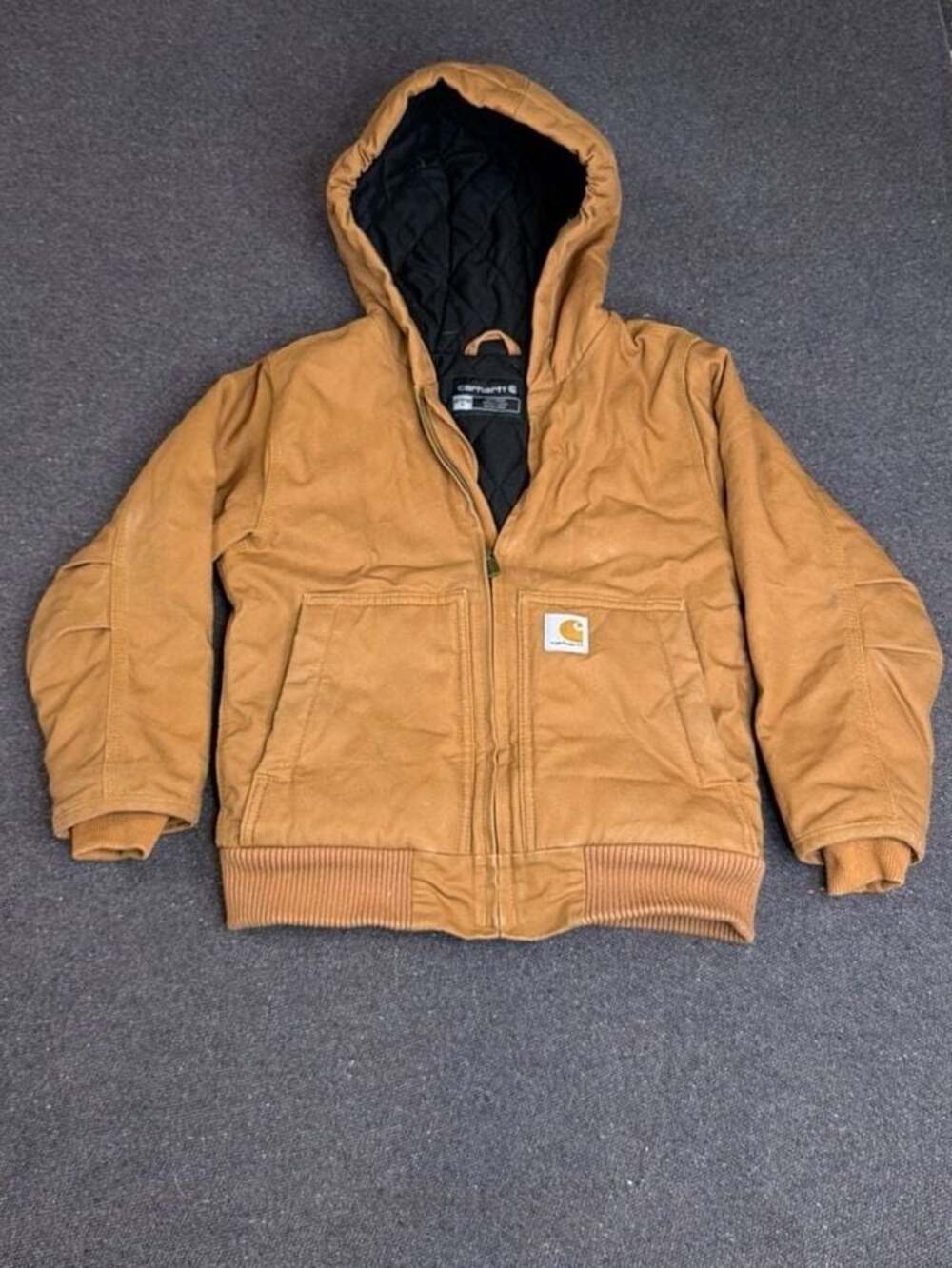 Carhartt Kids Duck Active Hooded Jacket Size XS (6) Brown